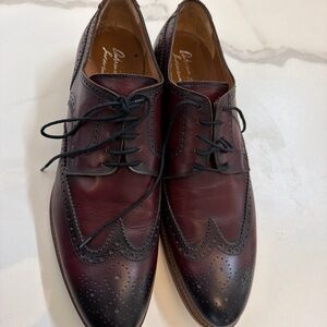 Antonio Maurizi Burgundy and Black Wingtip Brogue Oxfords size 12 US